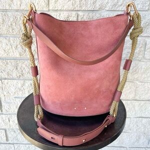 NEW! Vanessa Bruno Vieux Rose Suede Holly Bucket Bag